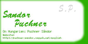 sandor puchner business card